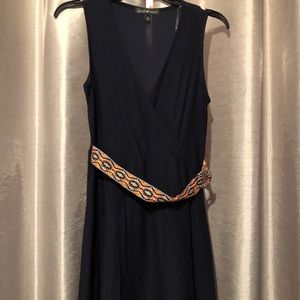 Derek Heart Navy Blue Belted Dress